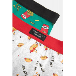Pack 2 bóxers estampado FOOD AND CHIPS