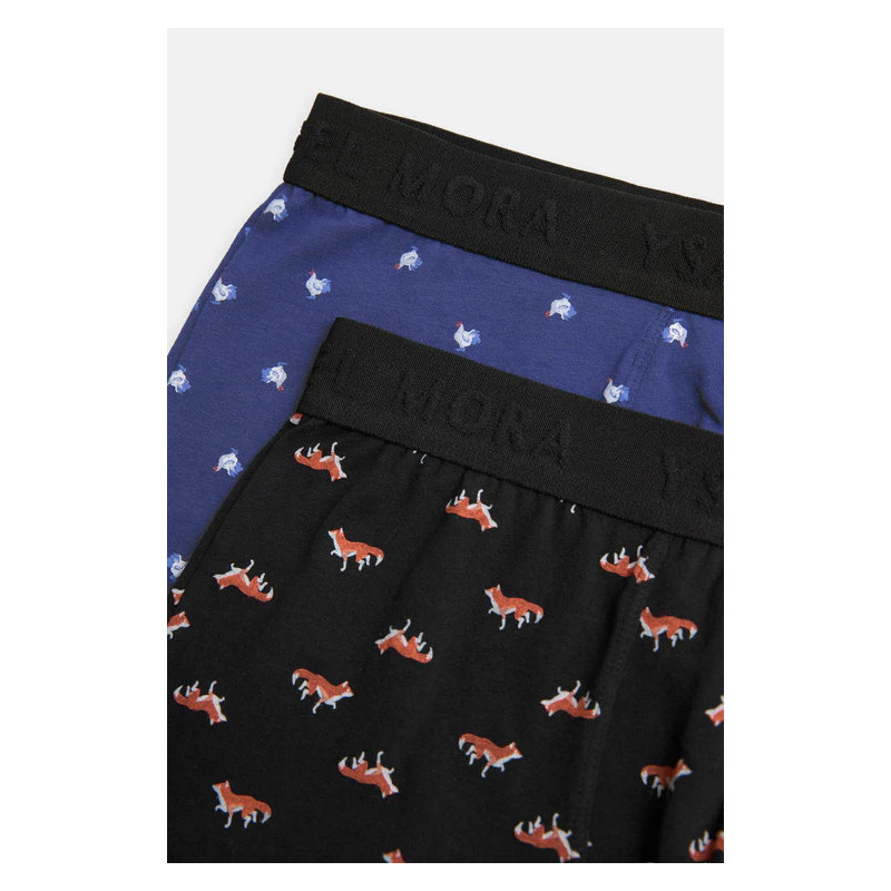 Pack bóxer y calcetín estampado ZORROS Y GALLOS Pack bóxer y calcetín estampado ZORROS Y GALLOS